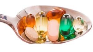 spoon with vitamins