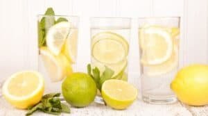 Lemon in water