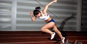 Women running track