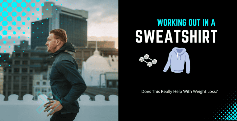 Man in sweatshirt working out